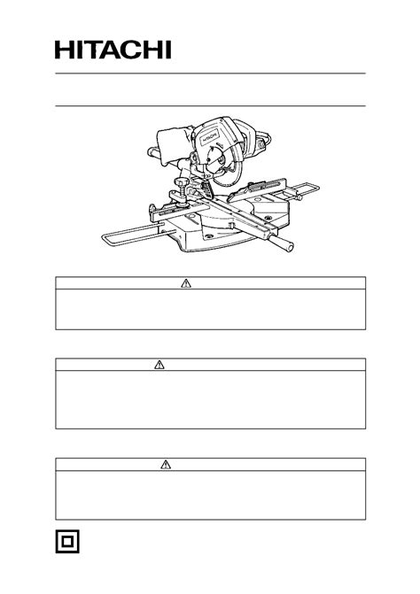 hitachi electric miter box saw model c8fb|Hitachi c8fb2 Instruction Manual .